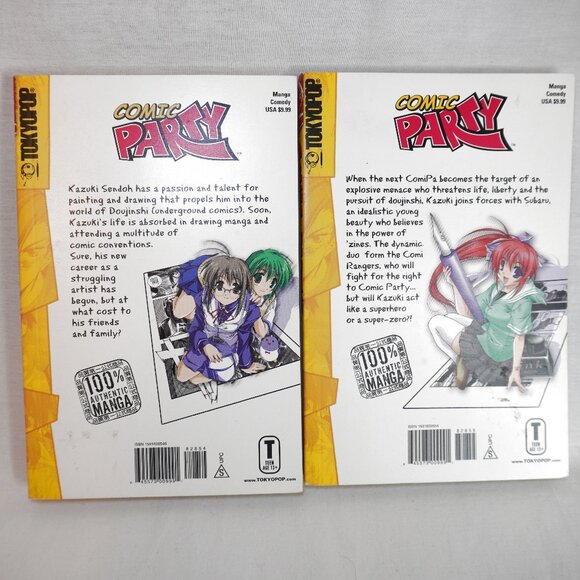 3/$20 - Comic Party Vol. 1-2 Manga Set - English Tokyopop - Rare OOP - Picture 2 of 2